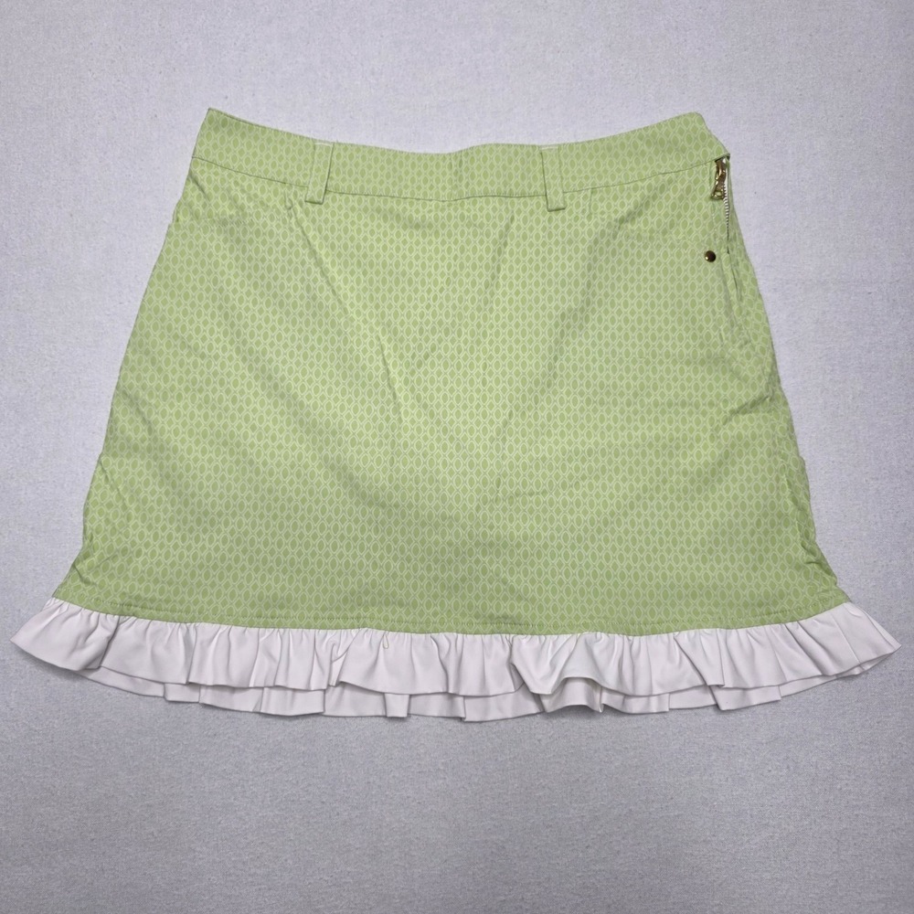 Brendratti Alisa Womens EU 46 Large BISCOTTI GEO Green White Golf Skort
